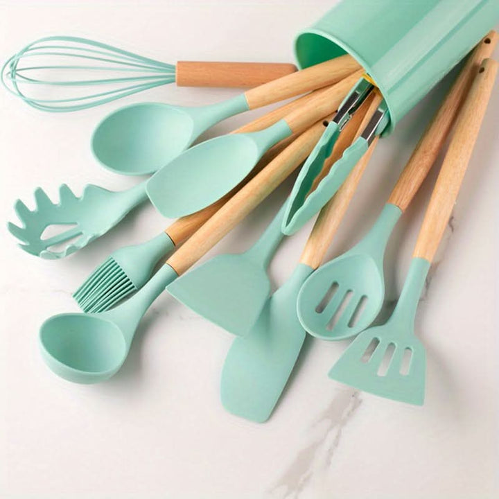 Kitchen Utensil Set - 12 Piece Silicone Cooking Tools 8