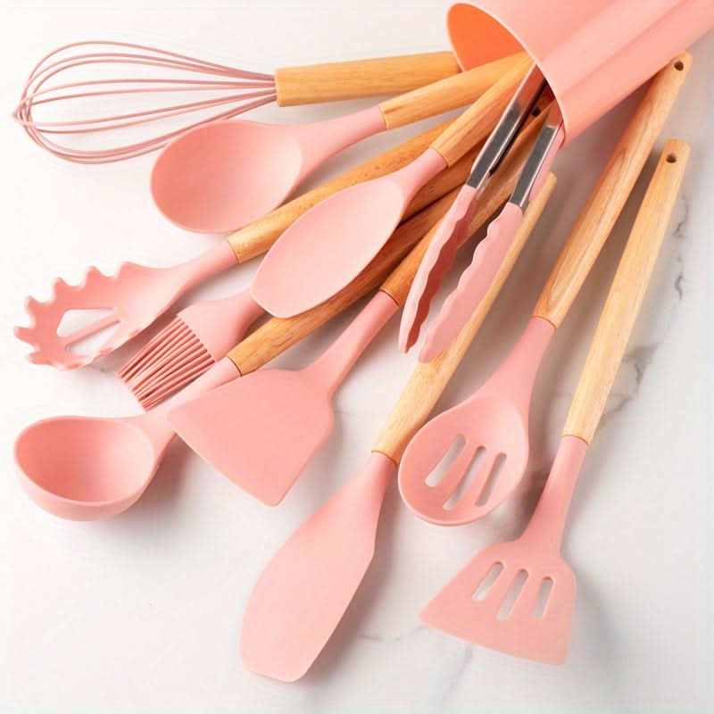 Kitchen Utensil Set - 12 Piece Silicone Cooking Tools 9