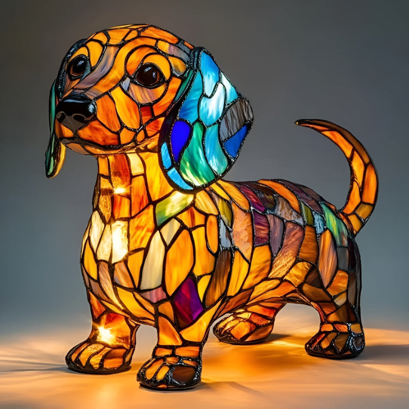 Kompakte Tischlampe mit Sanftem Licht – Bunte Tischleuchte für Nachttisch und Wohnbereich, 17 x 17 cm 0