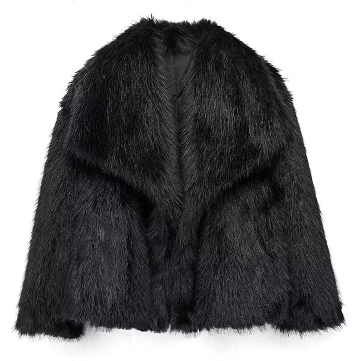 Kurze Damenjacke aus Kunstpelz für Herbst und Winter – Elegante Jacke für kühle Tage, Maschinenwaschbar, Bequeme Passform 9