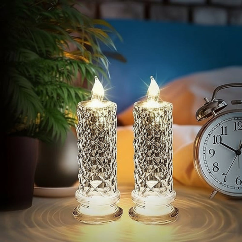 LED Flameless Candles with Pink Shade for Romantic Atmosphere 2