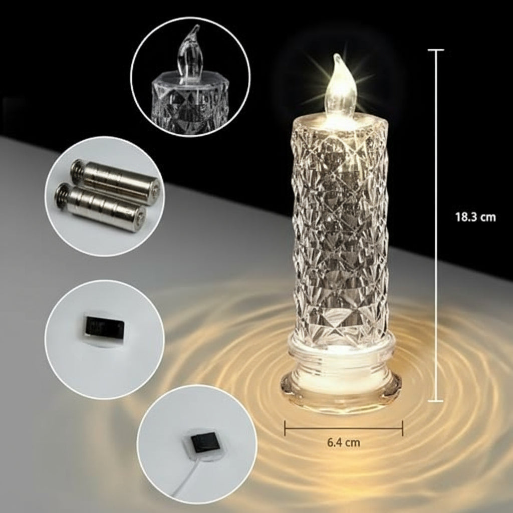 LED Flameless Candles with Pink Shade for Romantic Atmosphere 3