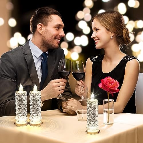 LED Flameless Candles with Pink Shade for Romantic Atmosphere 5
