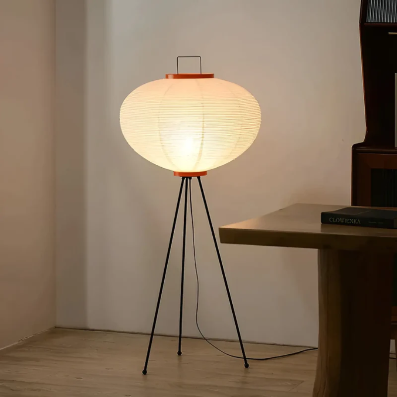 LED Stehlampe aus Reispapier – 150 cm hohe Stehleuchte für Wohnzimmer und Schlafzimmer in Naturweiß 1