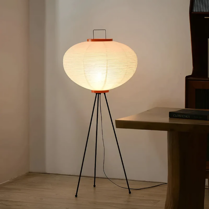 LED Stehlampe aus Reispapier – 150 cm hohe Stehleuchte für Wohnzimmer und Schlafzimmer in Naturweiß 1