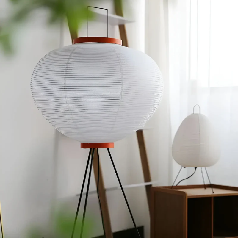 LED Stehlampe aus Reispapier – 150 cm hohe Stehleuchte für Wohnzimmer und Schlafzimmer in Naturweiß 3