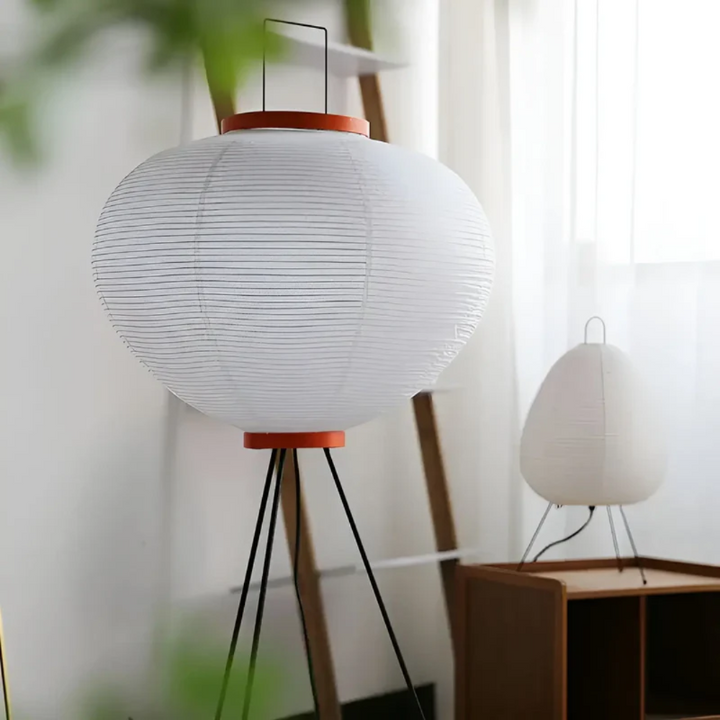 LED Stehlampe aus Reispapier – 150 cm hohe Stehleuchte für Wohnzimmer und Schlafzimmer in Naturweiß 3
