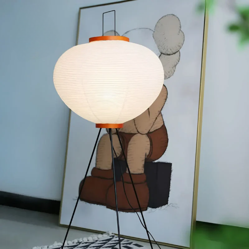 LED Stehlampe aus Reispapier – 150 cm hohe Stehleuchte für Wohnzimmer und Schlafzimmer in Naturweiß 6
