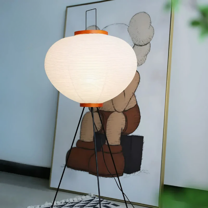 LED Stehlampe aus Reispapier – 150 cm hohe Stehleuchte für Wohnzimmer und Schlafzimmer in Naturweiß 6