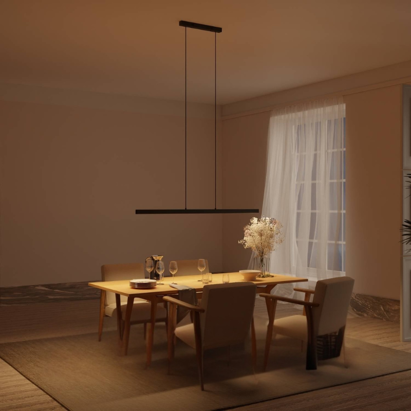 Lineare LED-Pendelleuchte für Ess- und Wohnbereiche