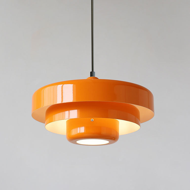 Mehrschichtige Pendelleuchte in Grün und Orange – Elegante Hängelampe für Schlafzimmer und Wohnzimmer 0