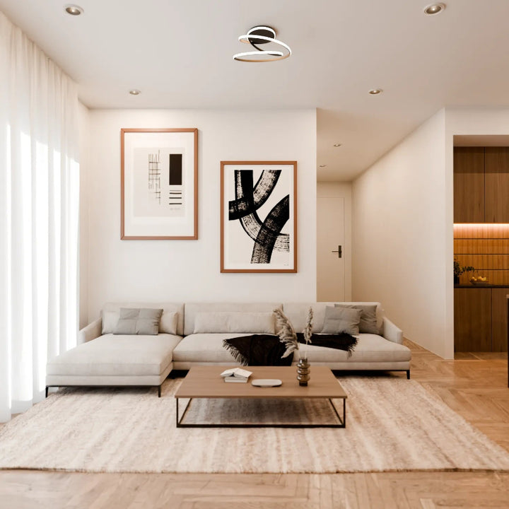 Modern LED Ceiling Light Fixture - Adjustable Color Temperature & Dimming Ceiling Lamp for Elegant Spaces 8