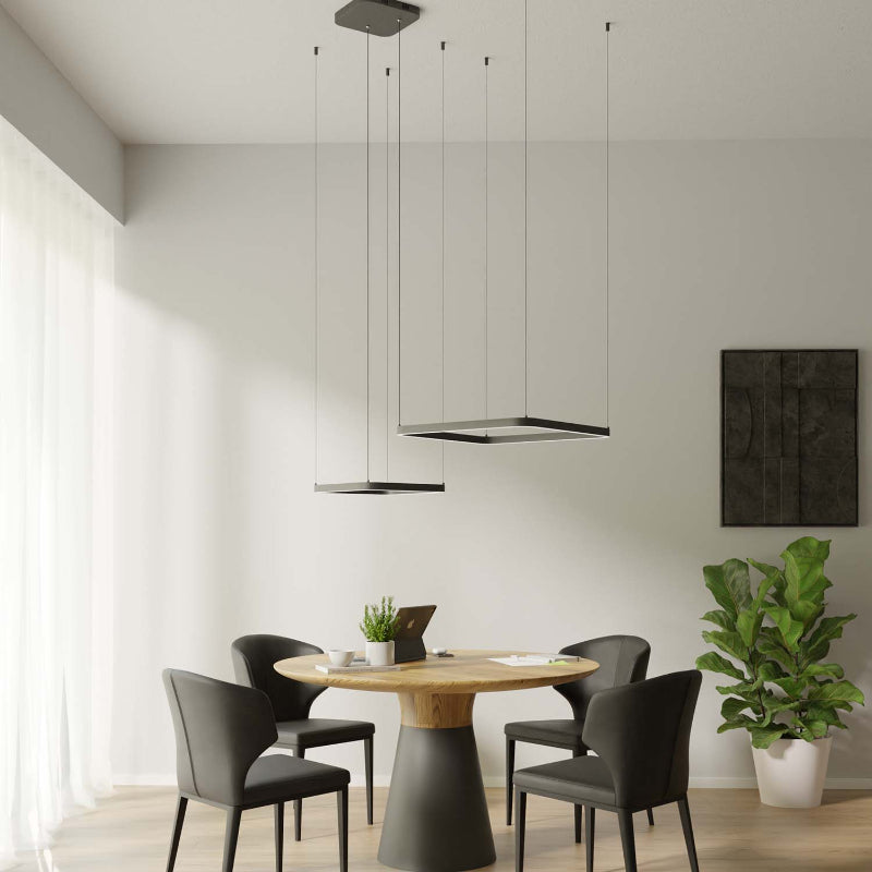 Modern Pendant Lamp - Contemporary Hanging Lights with Floating Square Design for Stylish Home Décor 0