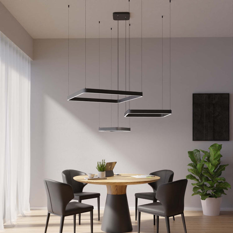 Modern Pendant Lamp - Contemporary Hanging Lights with Floating Square Design for Stylish Home Décor 1