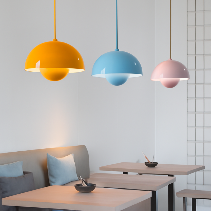 Modern Semicircular Chandelier for Home Decor with Vibrant Colors and Soft Ambient Light 2