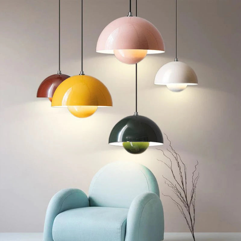 Modern Semicircular Chandelier for Home Decor with Vibrant Colors and Soft Ambient Light 7