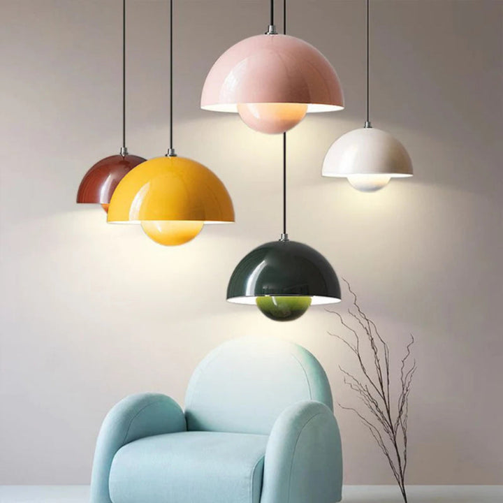 Modern Semicircular Chandelier for Home Decor with Vibrant Colors and Soft Ambient Light 7