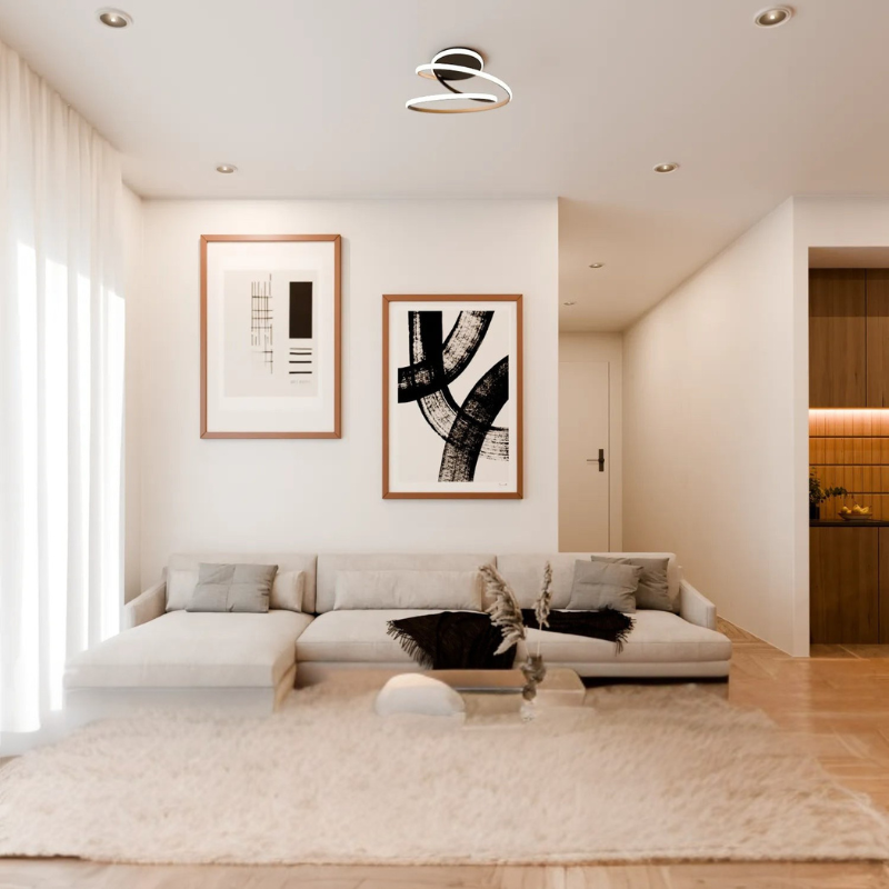 Moderne Ring-Deckenleuchte mit Einstellbarer Beleuchtung