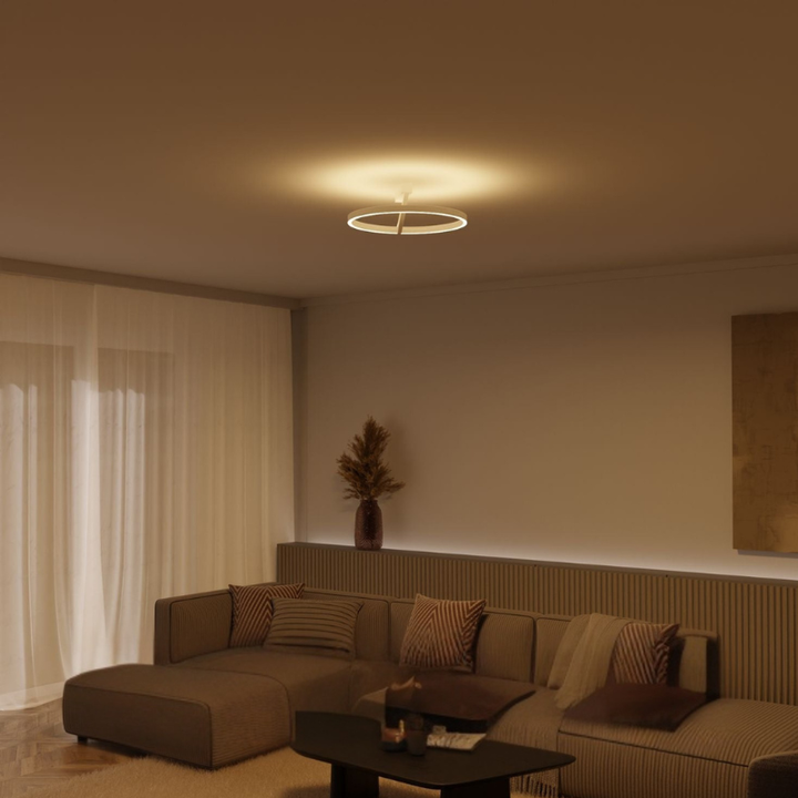Moderne Runde LED-Deckenleuchte mit Ober- und Unterbeleuchtung