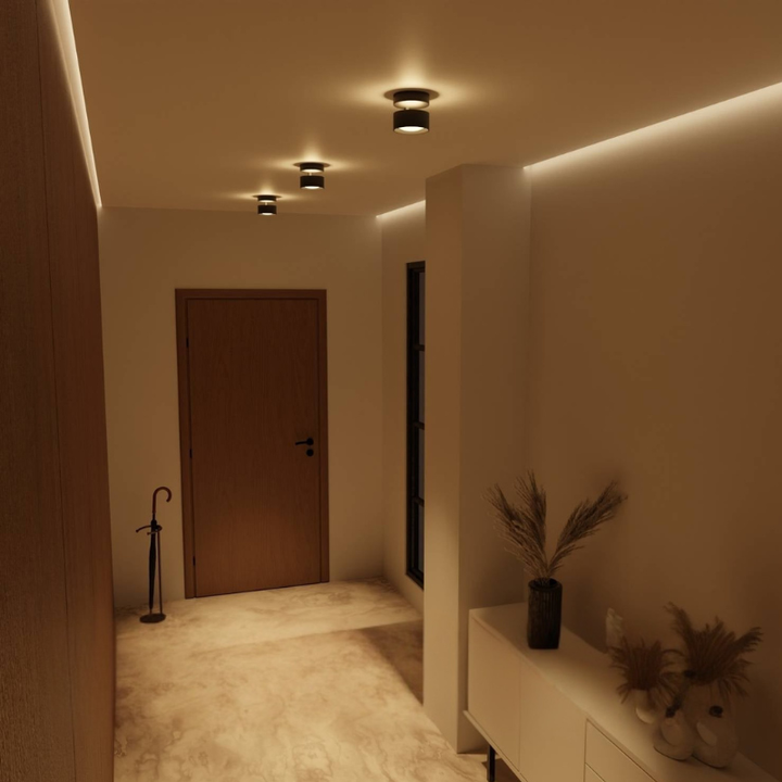 Moderne Zylindrische Deckenleuchte mit Ober- und Unterbeleuchtung