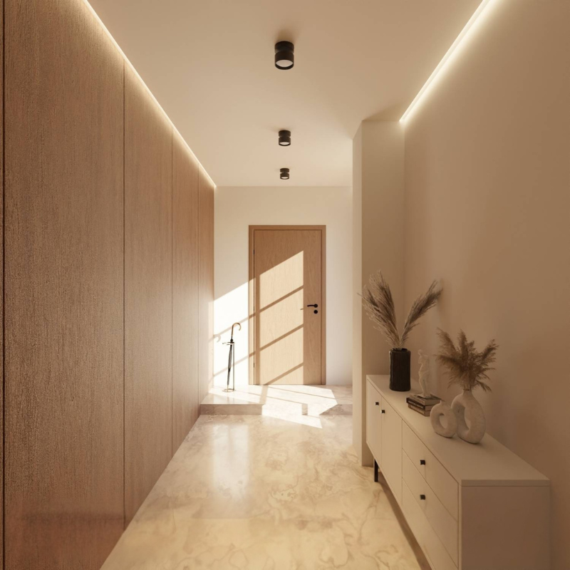 Moderne Zylindrische Deckenleuchte mit Ober- und Unterbeleuchtung