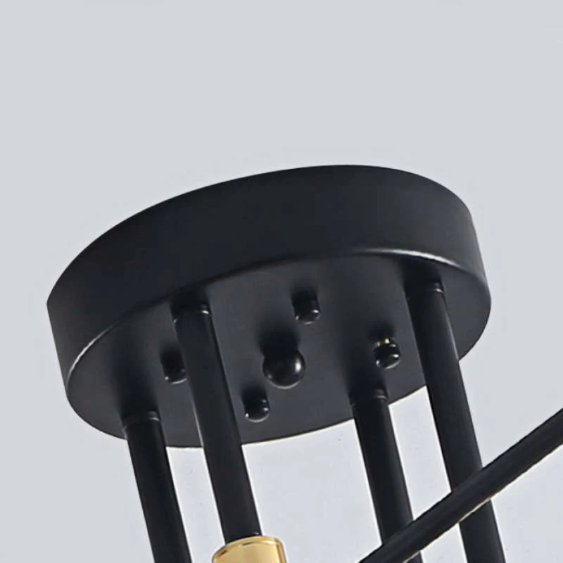 Moderne LED-Deckenleuchte Schwarz und Gold für Wohnzimmer und Schlafzimmer – Warmweiße Beleuchtung 15-20 m² 3