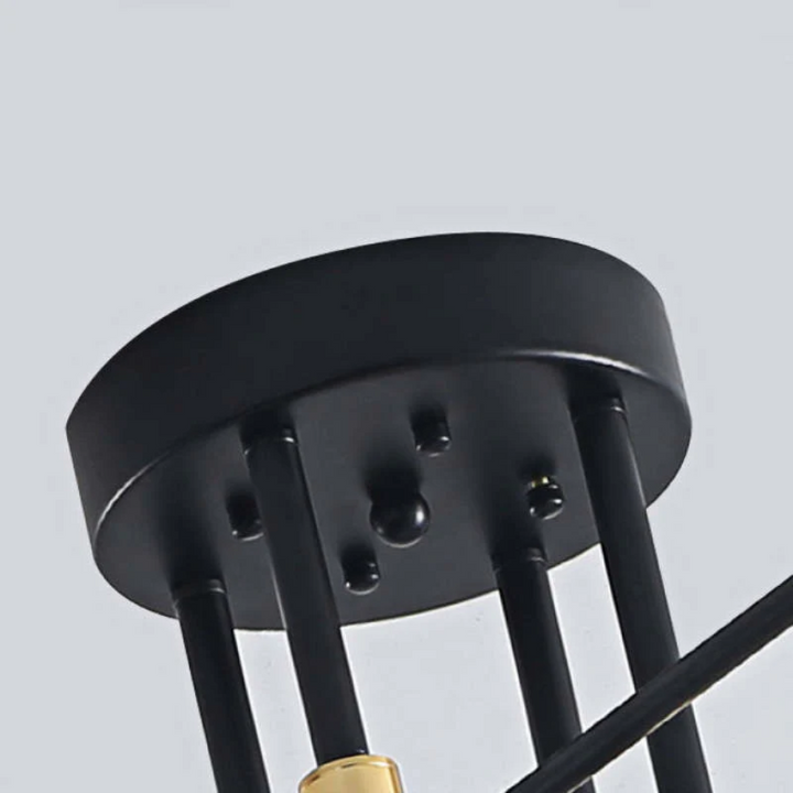 Moderne LED-Deckenleuchte Schwarz und Gold für Wohnzimmer und Schlafzimmer – Warmweiße Beleuchtung 15-20 m² 3