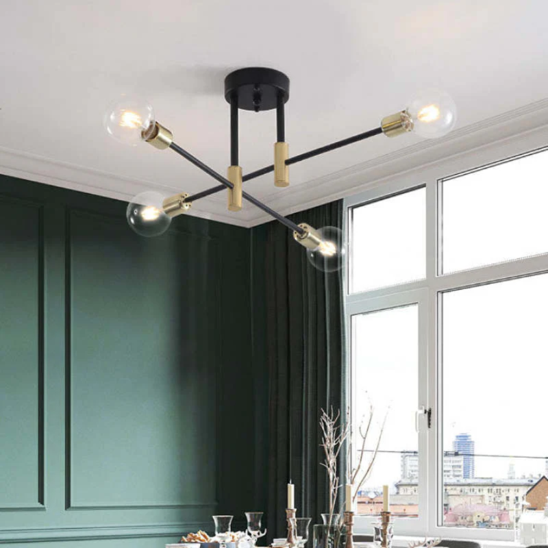 Moderne LED-Deckenleuchte Schwarz und Gold für Wohnzimmer und Schlafzimmer – Warmweiße Beleuchtung 15-20 m² 8