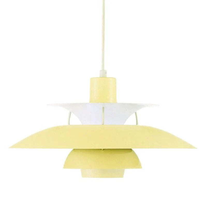 Moderne LED-Hängelampe in Farbenfrohem Metalldesign für Esstisch und Wohnbereiche – Energiesparend, E27 Fassung 18
