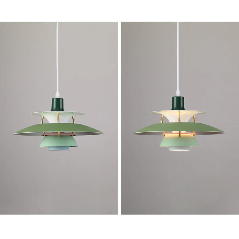 Moderne LED-Hängelampe in Farbenfrohem Metalldesign für Esstisch und Wohnbereiche – Energiesparend, E27 Fassung 4
