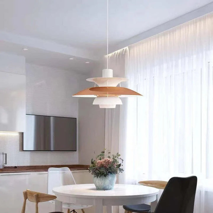 Moderne LED-Hängelampe in Farbenfrohem Metalldesign für Esstisch und Wohnbereiche – Energiesparend, E27 Fassung 8