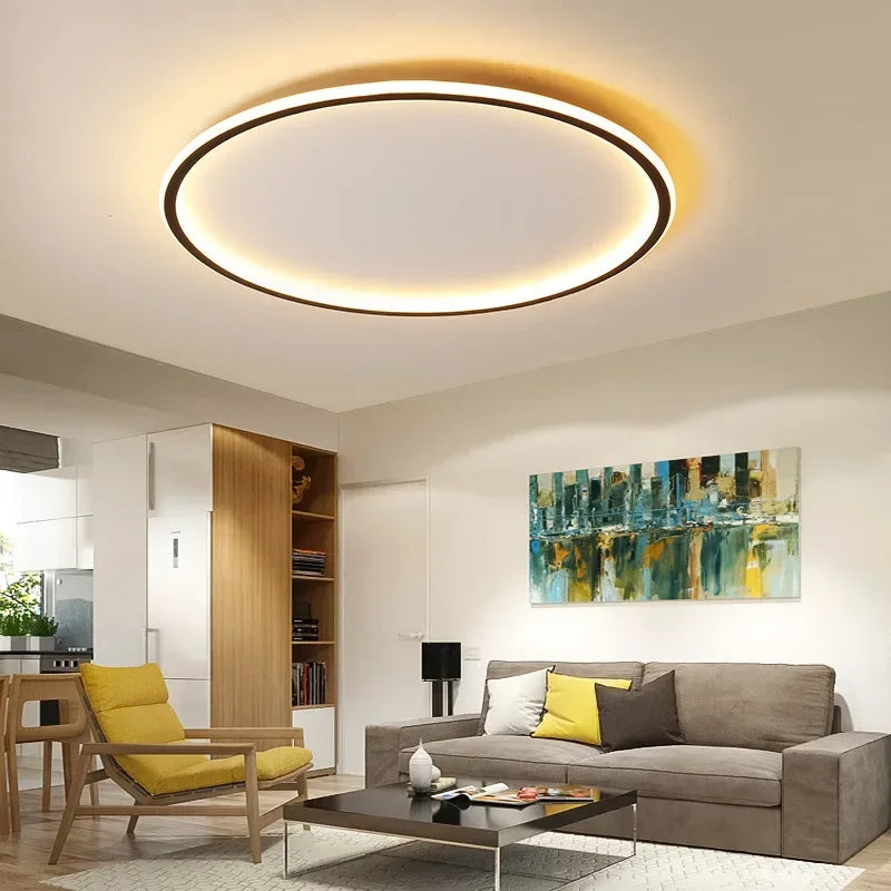 Moderne Runde LED-Deckenleuchte im Skandinavischen Stil für Wohnzimmer – Gleichmäßige Beleuchtung, 20-60 cm Durchmesser 3