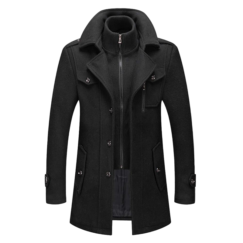 Modischer Männer Mantel aus Hochwertigem, Atmungsaktivem Material – Langärmlig, Ideal für Winter und Übergangszeiten 0