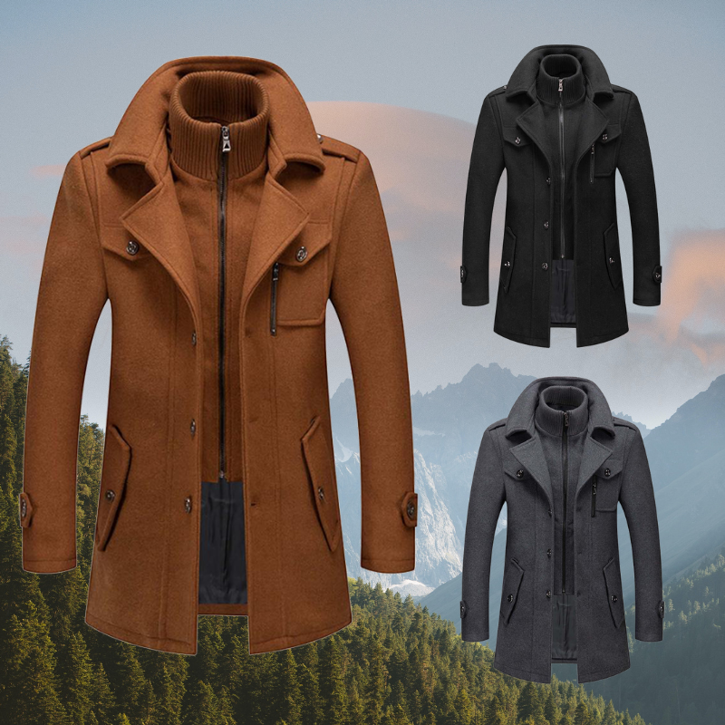 Modischer Männer Mantel aus Hochwertigem, Atmungsaktivem Material – Langärmlig, Ideal für Winter und Übergangszeiten 2