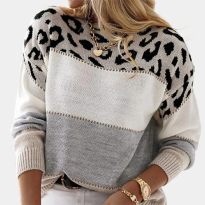 Modischer Pullover Damen aus Weichem Polyester – Bequemer Pullover in Beige und Rosa, Größen S bis 3XL 1