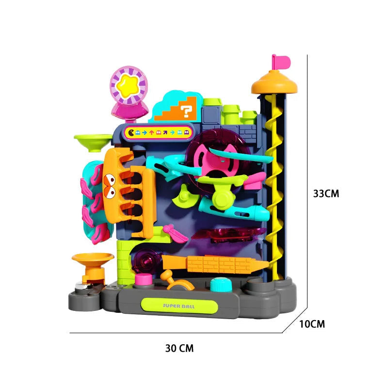 Montessori Multi-Layer Track Adventure Toy for Ages 3-5 – Interactive Educational Game with Rolling Balls, Durable Non-Toxic Plastic 7