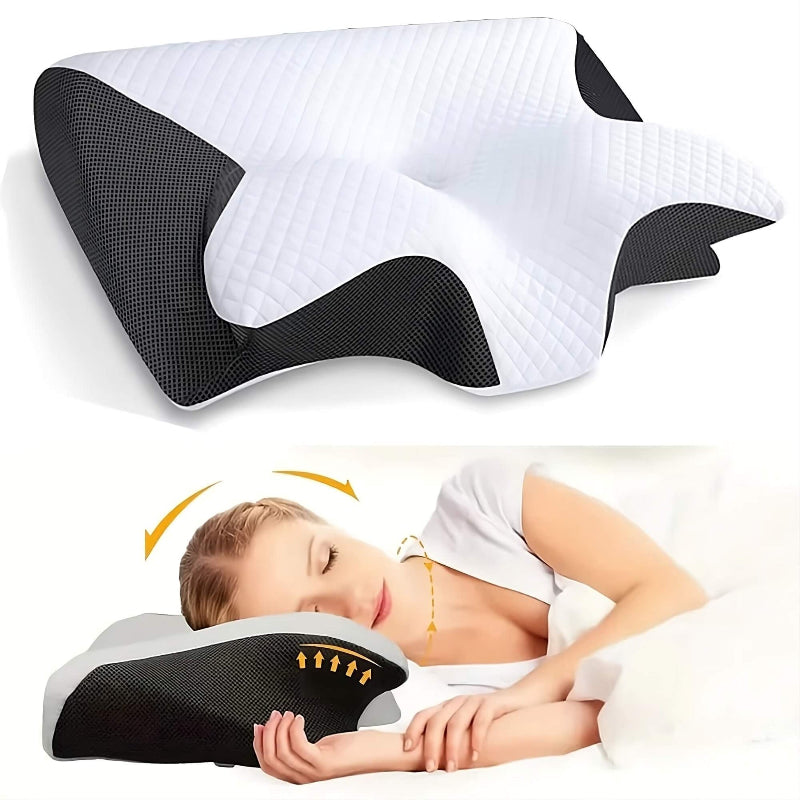 Orthopädisches Nackenstützkissen aus Memory Foam – Ergonomisches Kissen für Nacken- und Rückenschmerzlinderung, 60x35x12 cm 0