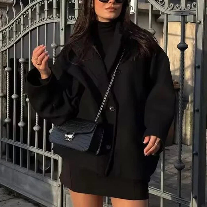 Oversized Winter Coat for Women with Long Sleeves – Cozy Button Front Design for Stylish Warmth 4