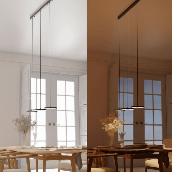 Mehrscheiben-LED-Pendelleuchte mit verstellbarer Aufhängung