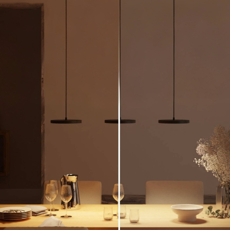 Mehrscheiben-LED-Pendelleuchte mit verstellbarer Aufhängung