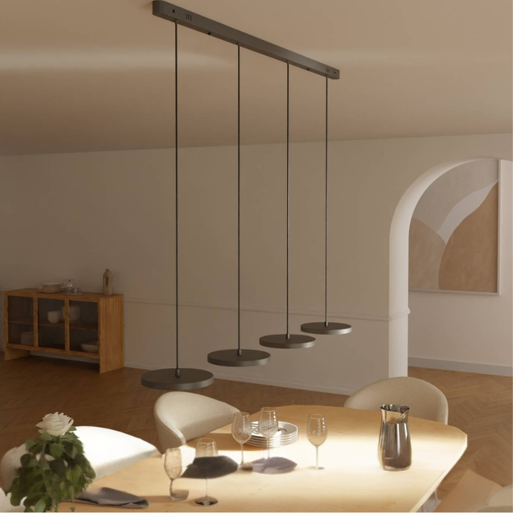 Mehrscheiben-LED-Pendelleuchte mit verstellbarer Aufhängung