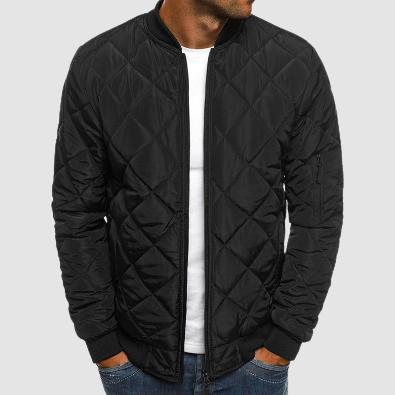 Premium Herrenjacke mit Maßgeschneiderter Passform und Elegantem Revers – Übergangsjacke für Stil und Komfort 0