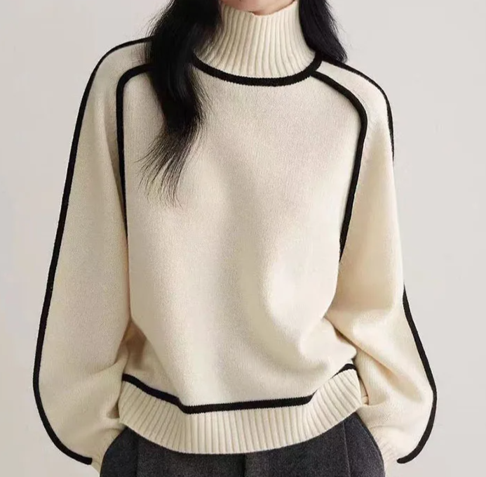 Schwarzer Rollkragenpullover Damen – Eleganter, zeitloser Pullover für Herbst und Winter, vielseitig kombinierbar, schmeichelhafte Passform 2