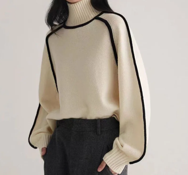 Schwarzer Rollkragenpullover Damen – Eleganter, zeitloser Pullover für Herbst und Winter, vielseitig kombinierbar, schmeichelhafte Passform 3
