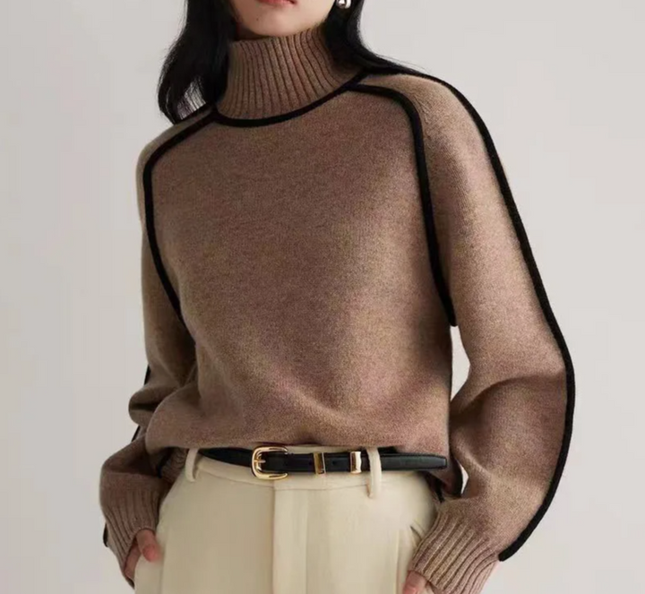 Schwarzer Rollkragenpullover Damen – Eleganter, zeitloser Pullover für Herbst und Winter, vielseitig kombinierbar, schmeichelhafte Passform 4