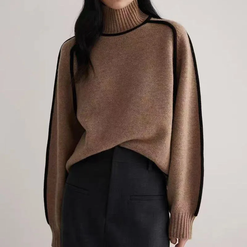 Schwarzer Rollkragenpullover Damen – Eleganter, zeitloser Pullover für Herbst und Winter, vielseitig kombinierbar, schmeichelhafte Passform 5