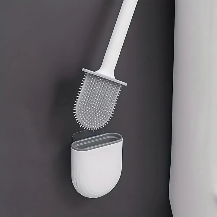 Silikon WC Pinsel mit Wandhalterung – Hygienische Toilettenbürste für mühelose Reinigung und schnelles Trocknen 0