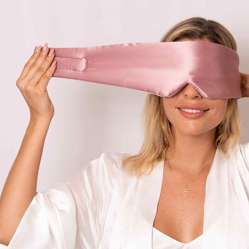 Silk Sleep Mask - Comfortable Eyemask for Complete Darkness and Relaxation 0