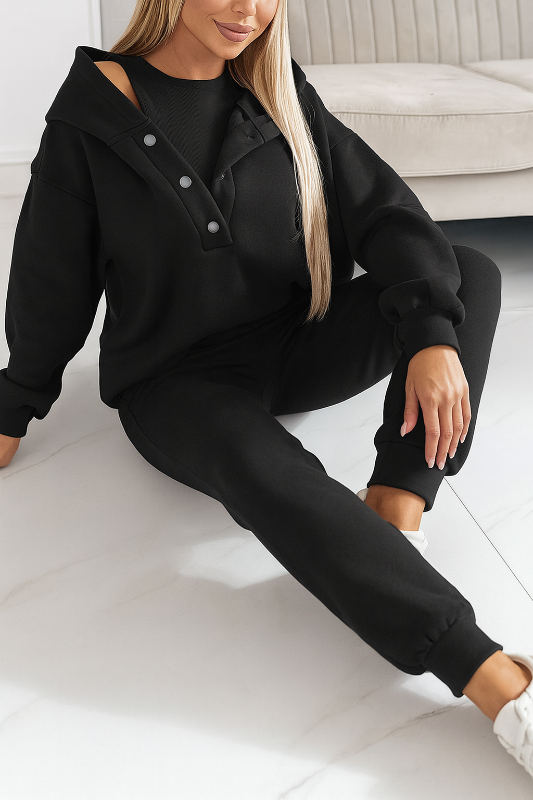 Sportief dames-hoodie-set – sweatshirt voor vrije tijd en sport