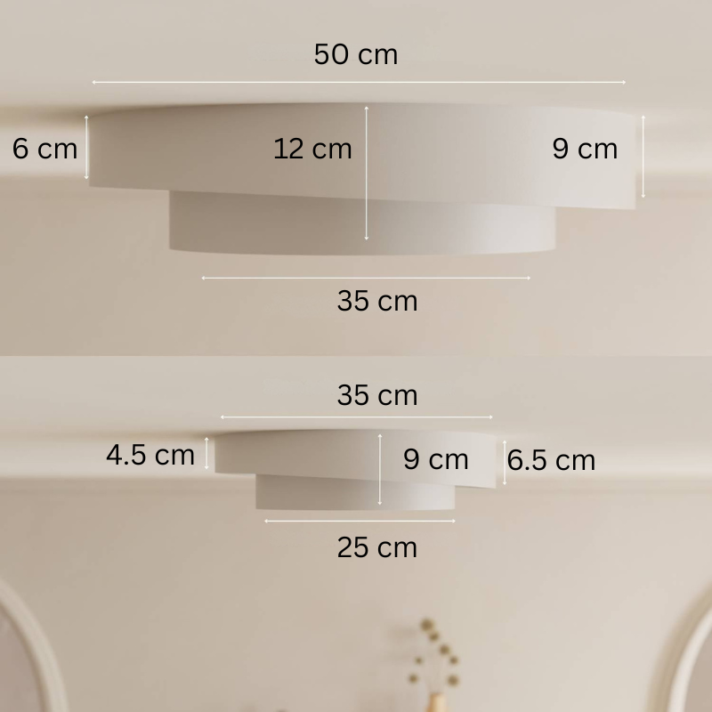Runde LED-Deckenleuchte mit mehrlagigem Ringdesign